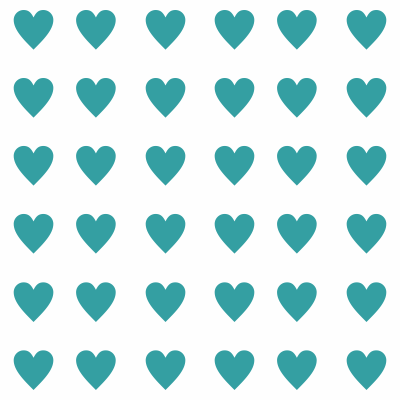 Pack Corazones Turquesa
