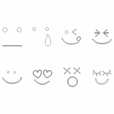 Pack Emoticonos Blanco