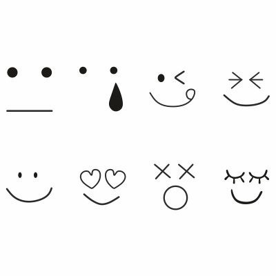 Pack Emoticonos Negro