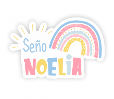 Sticker Seño Arco Iris Molón
