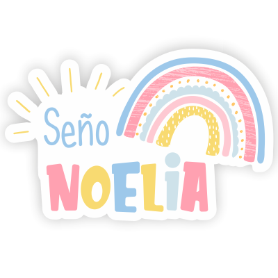 Sticker Seño Arco Iris Molón