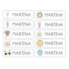 animalitosvariadostextil Pack 10 Stickers textiles Animalitos