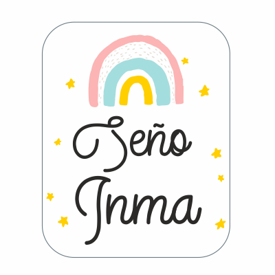 Sticker Seño Arco Iris & Estrellas