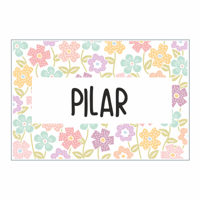 Sticker Seño Florecitas